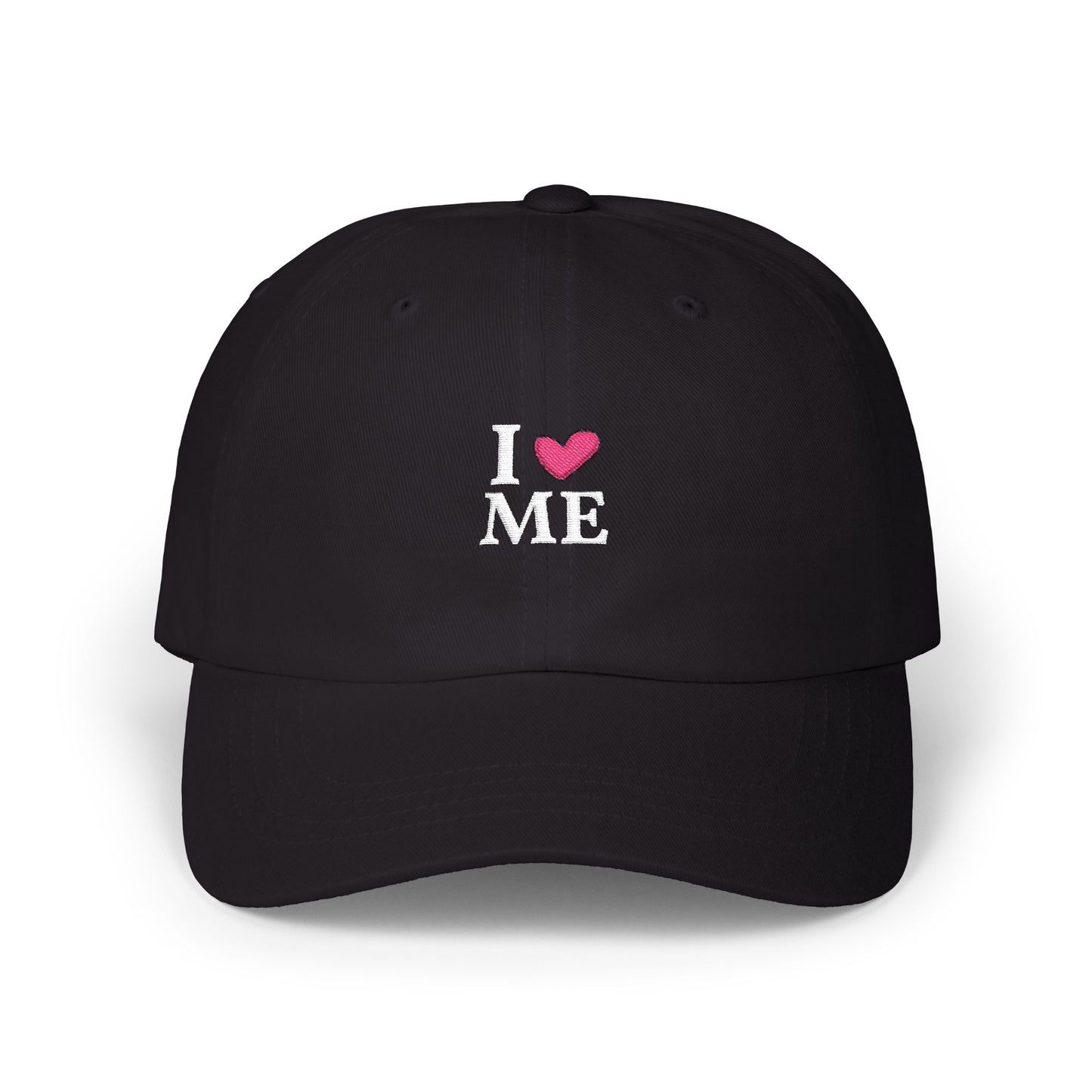 Black I LOVE ME Classic Dad Cap