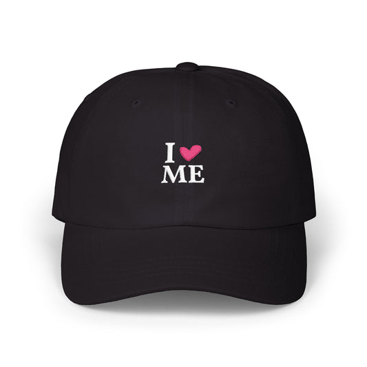 Black I LOVE ME Classic Dad Cap