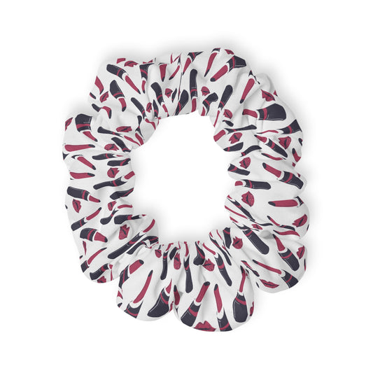 Scrunchie - White with Lipstick